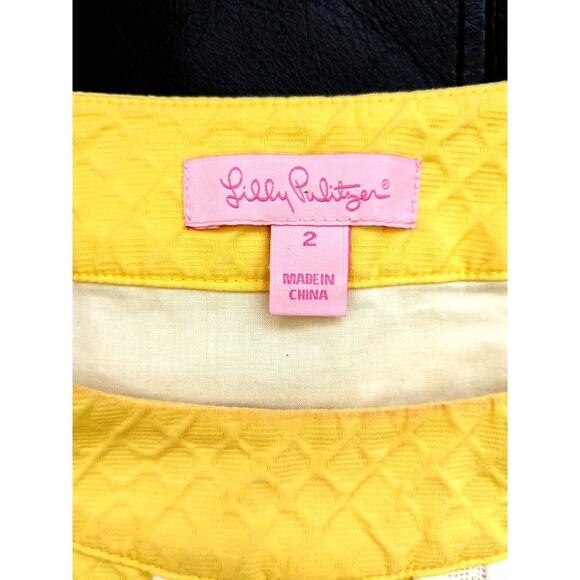 Lilly Pulitzer Sz 2 JACQUELINE SUNGLOW YELLOW Shift Dress EUC - Picture 7 of 9